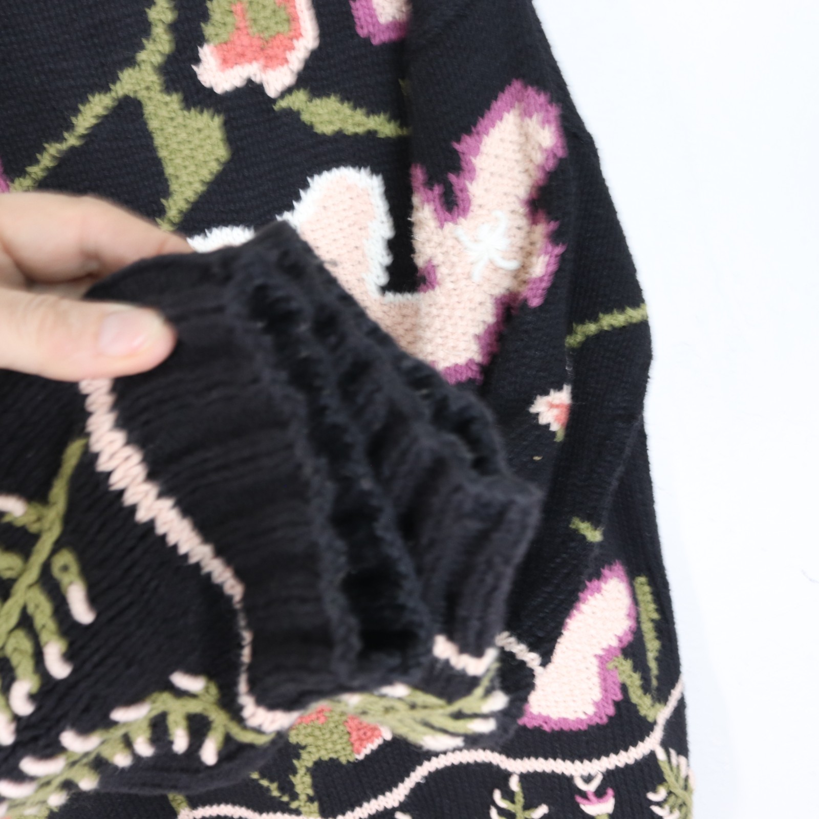 Jennifer Reed Hand Knit Sweater 3X Plus Multicolor Ramie Cotton Pullover Round