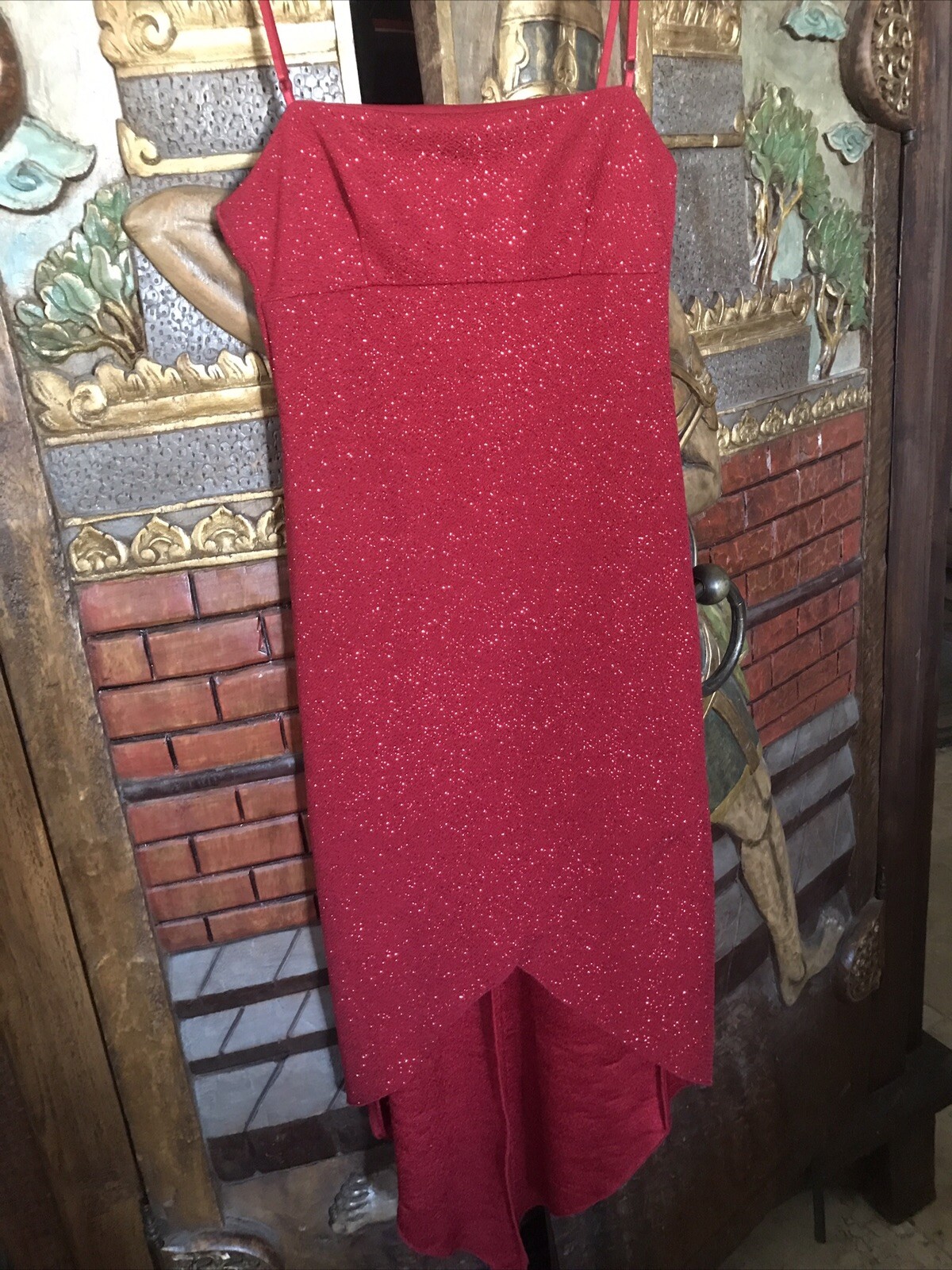 vtg 90s jodi kristopher ruby red sparkle party dress