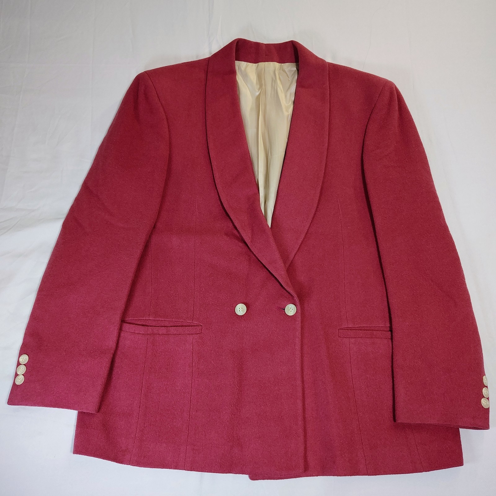 Vintage Barrie Pace Ltd Empress Pink Camel Hair Blazer Sz 14 Old Money Preppy