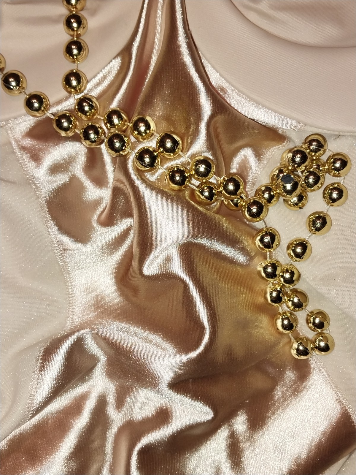 Vtg 40S STYLE REAL SATIN GOLD UW ALL IN ONE BOMBSHELL OBG GIRDLE PANTIES BRA NIP