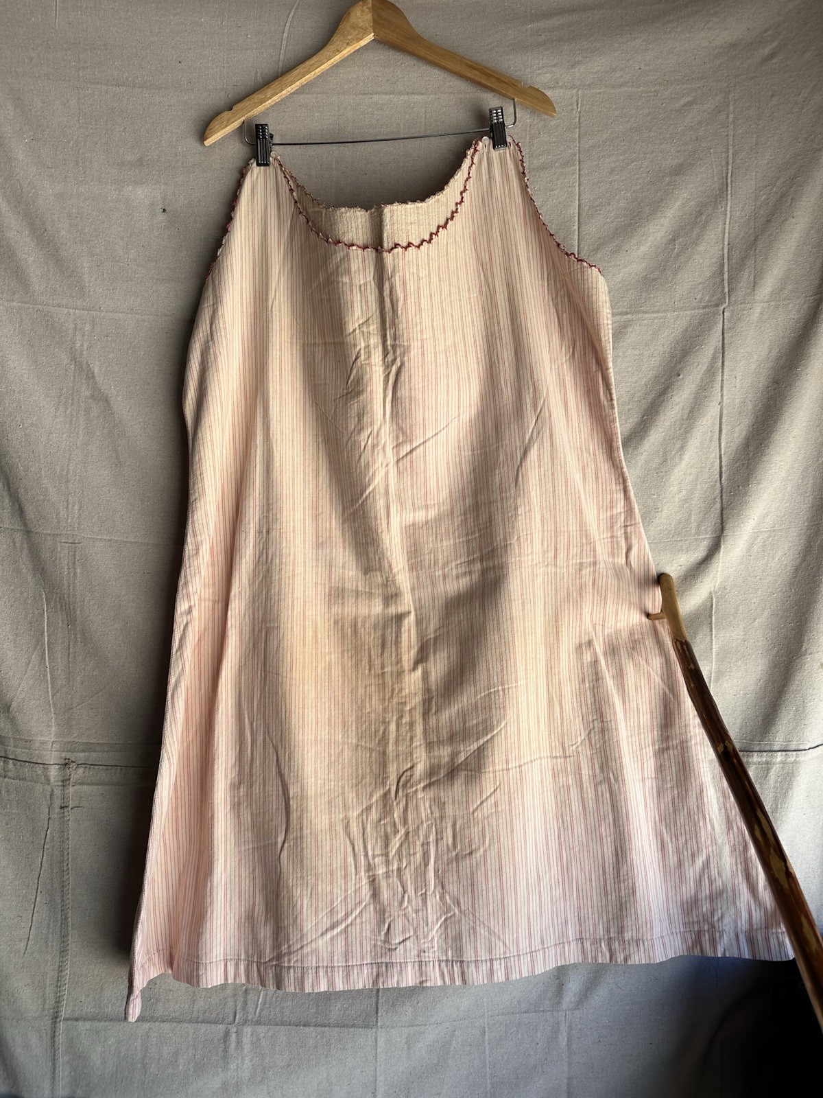 Resale Lot Antique 1900s French Dress Linen Cotton Printed Women’s S M L