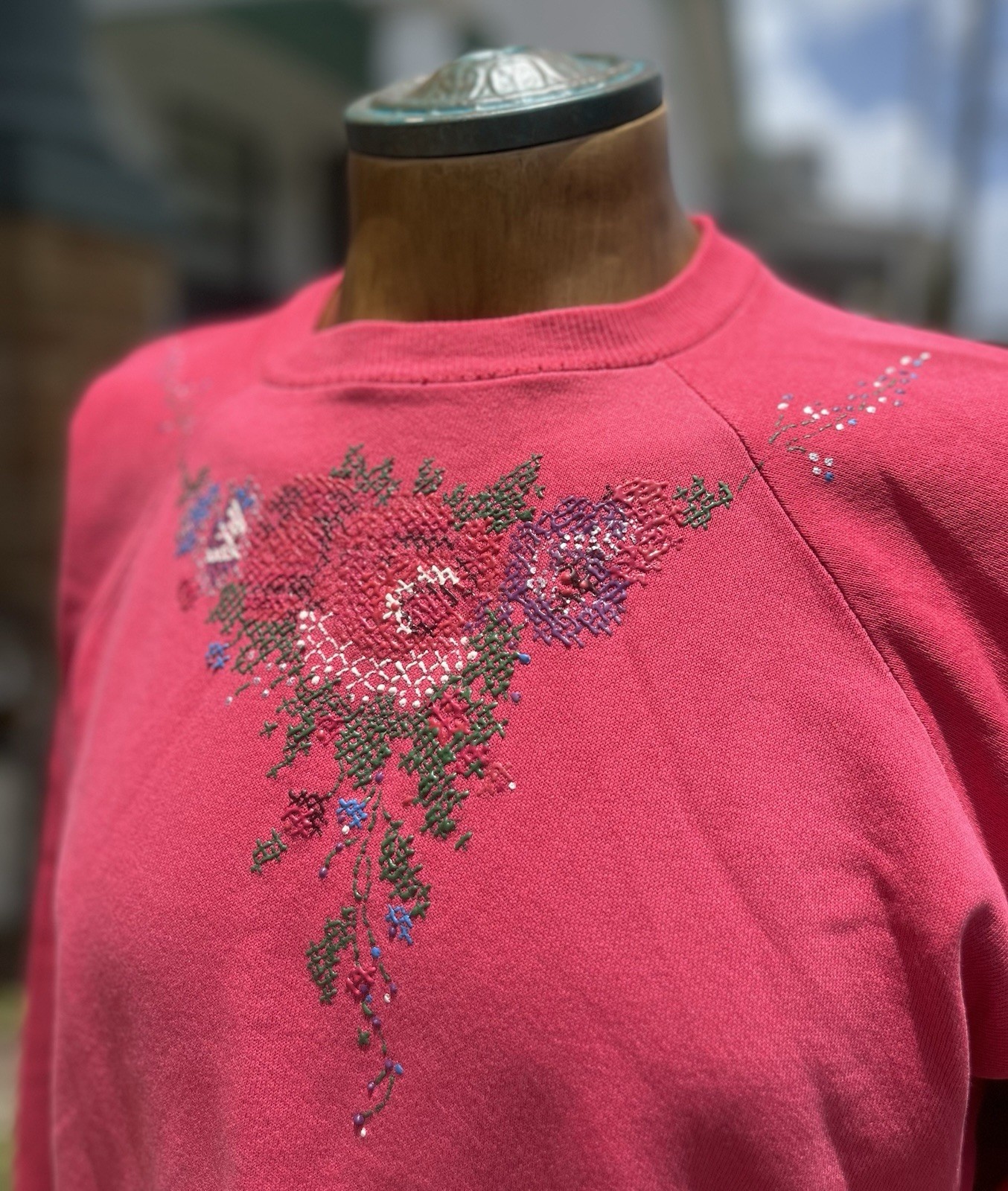 Vtg Grannycore Grandmacore 90s Women’s Crewneck Sweater Sz XL Made In USA