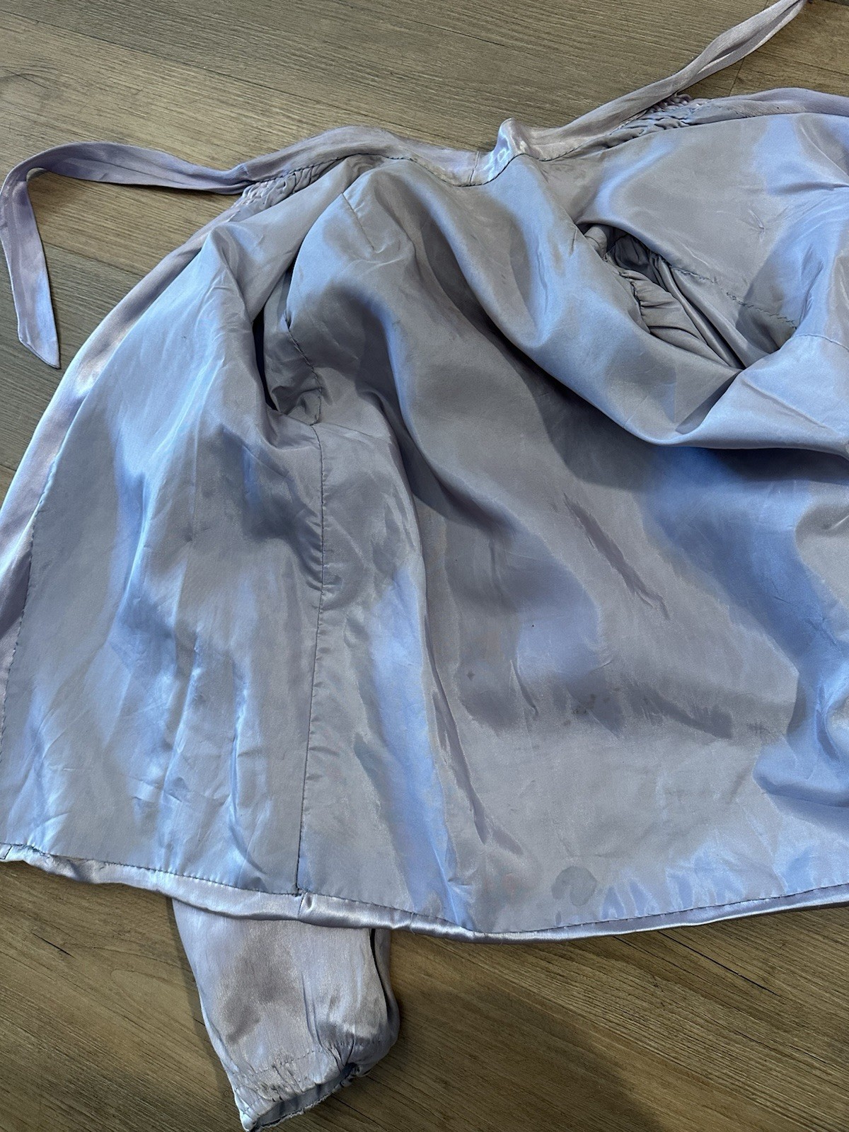 20s 30s Vintage Silk Satin Bed Jacket Lilac Purple Antique