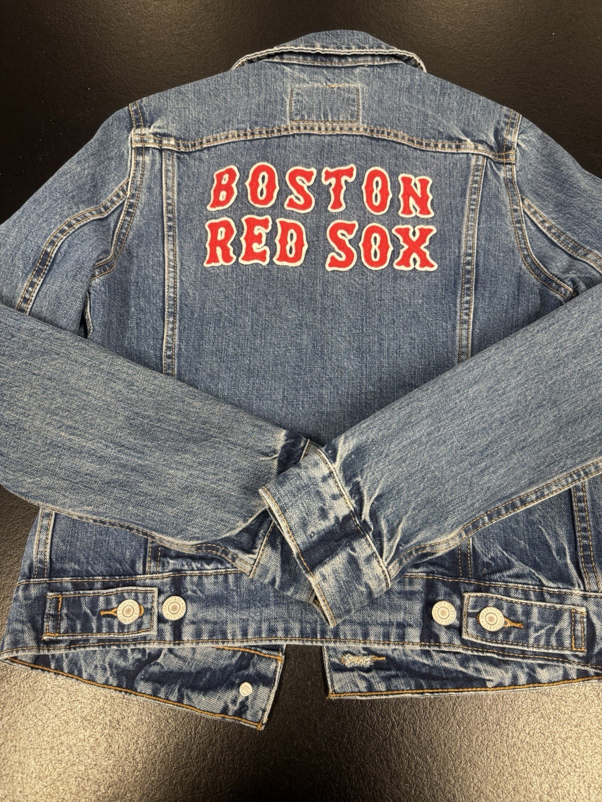 Vintage Levi Boston Redsox Denim jacket Size XS