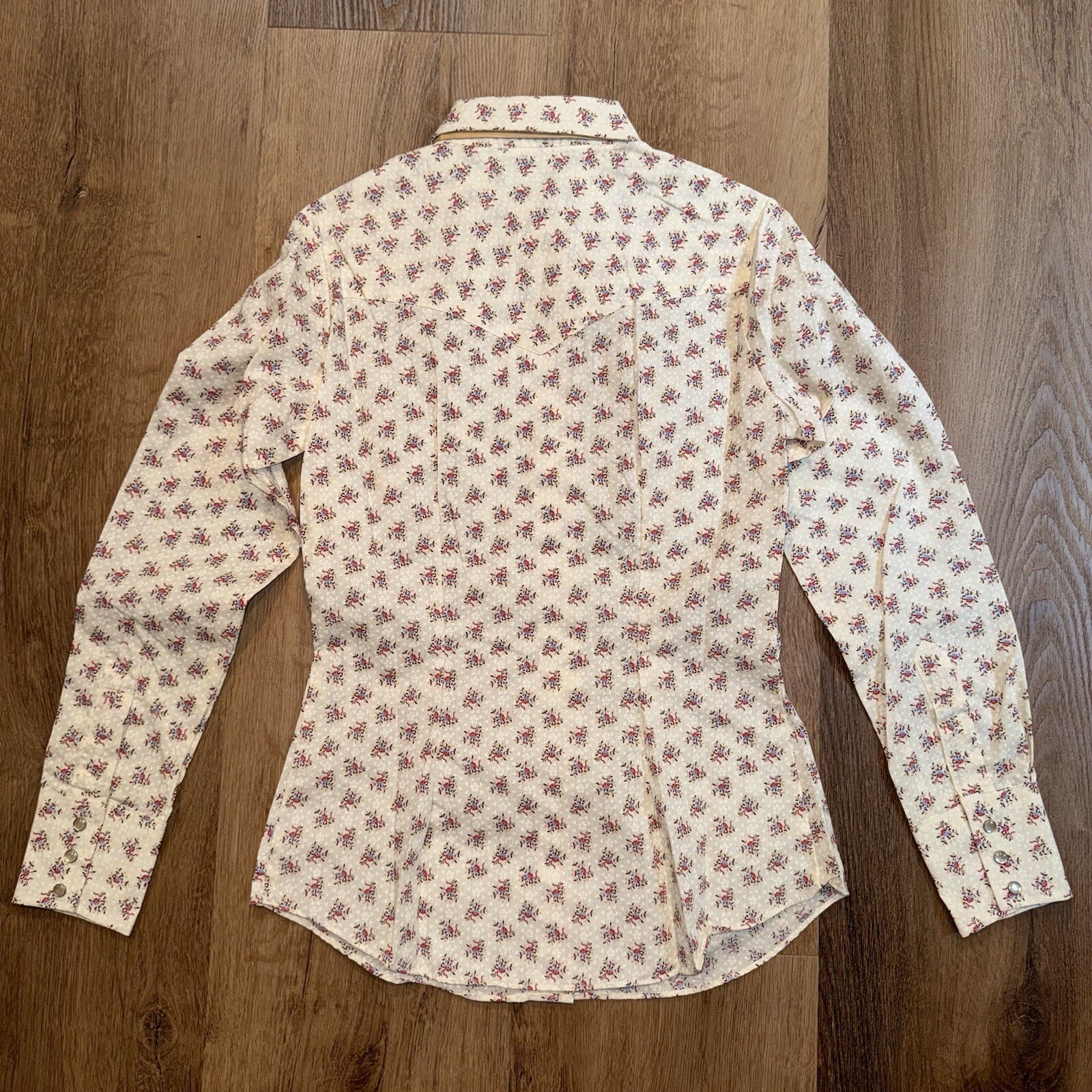 Vtg 70s Pearl Snap Shirt Champion Western Rockabilly Disco Cowgirl NOS Womens 12
