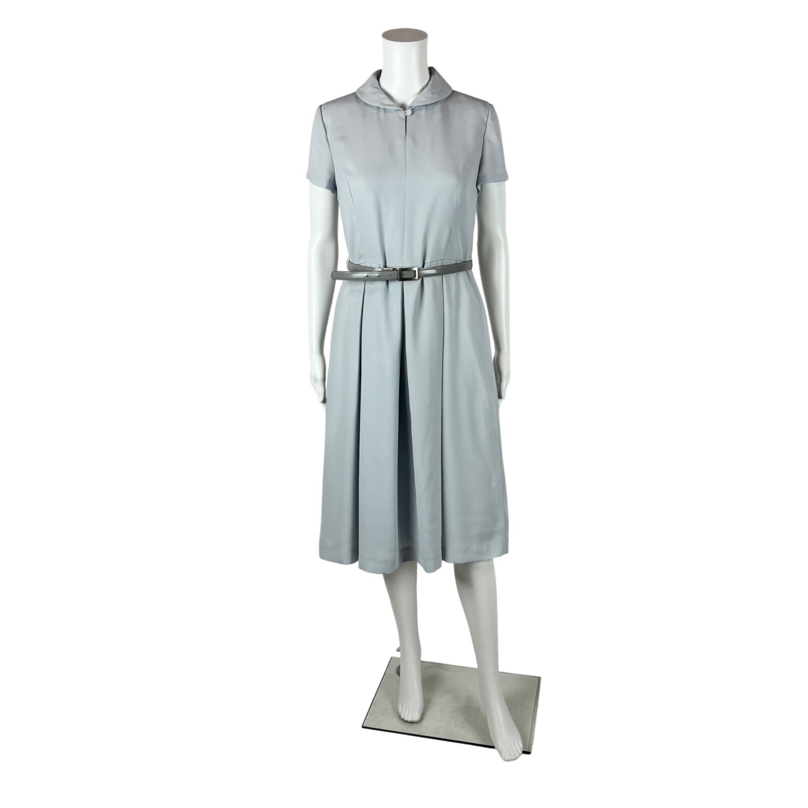 Vintage 80s Retro Dress Womens Medium 1950s Style Fit And Flare Belted Rockabill