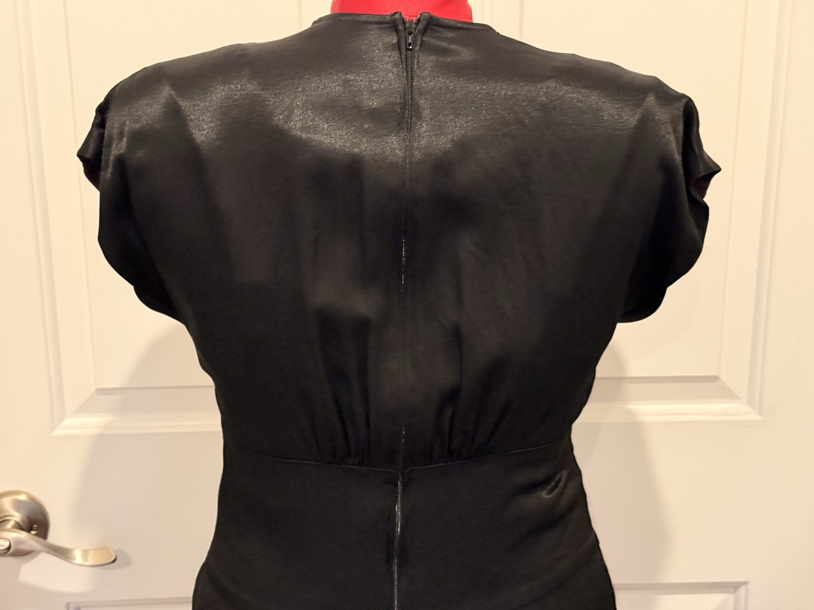 Women’s Early 2000’s Stop Staring Size 14 (US) Black And Purple Sheath Dress