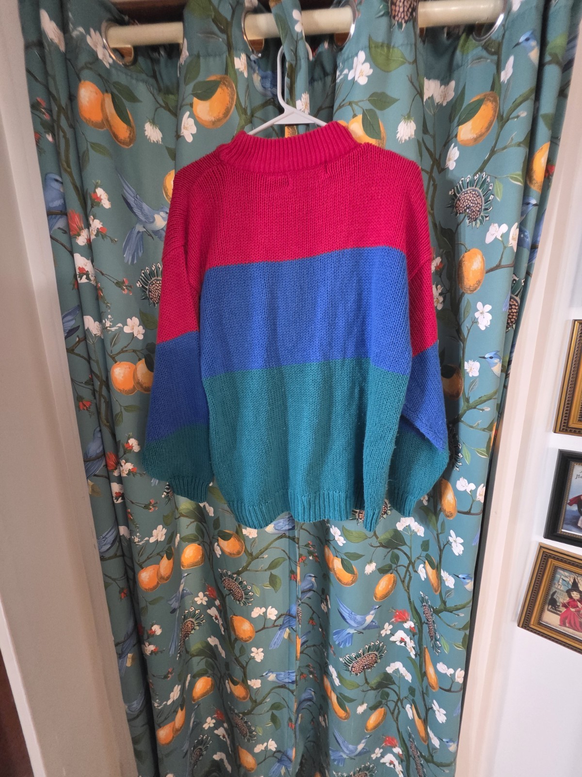 Vintage Diana Marco Cheer Sweater Woman’s Size 38/18W 100% Acrylic Made In Korea