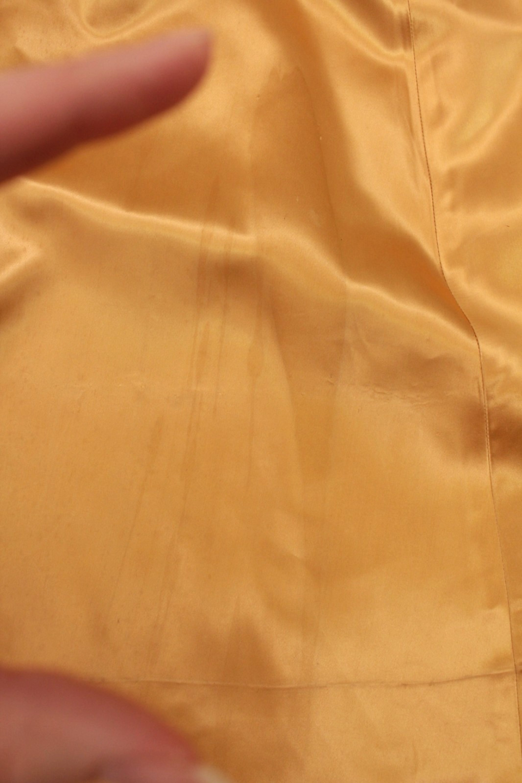 Vtg Women’s 40s Yellow Gold Formal Satin Gown Sz XS/S 1940s Party Prom Dress