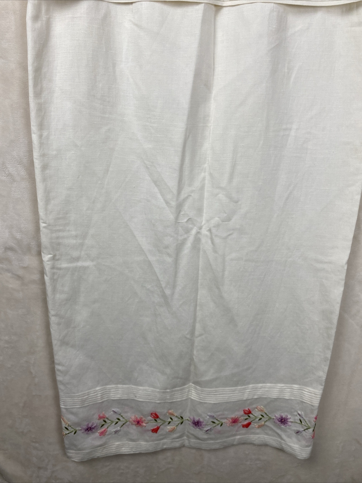 Positive Attitude Maxi Dress Womens 10 Embroidery Floral Short Sleeve Linen Blen