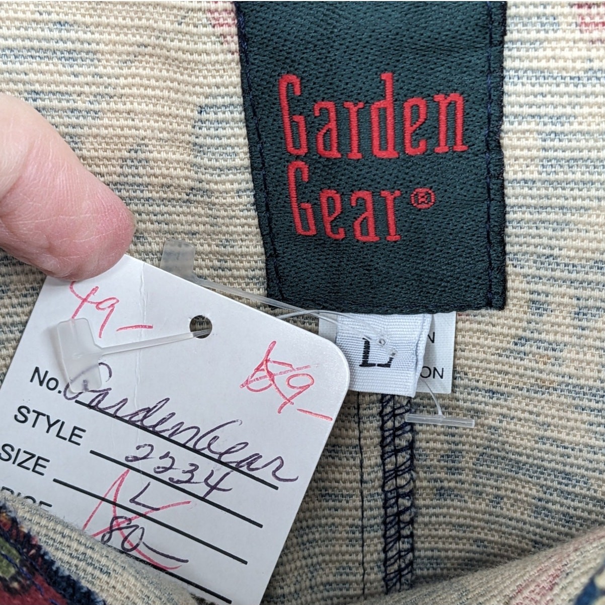 Deadstock NWT Vintage GARDEN GEAR Bib Overall Corduroy Jumper Dress Elephants LG