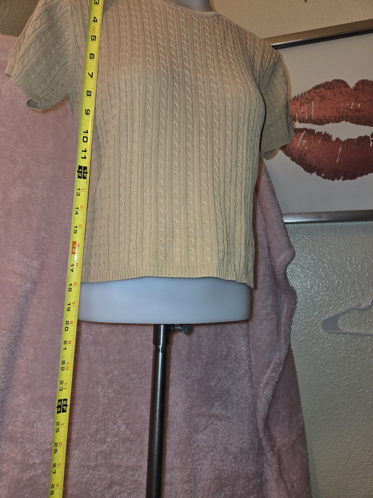 Rena Rowan for Seville Vintage 90s Petite Cable Knit Top 100% Cotton S