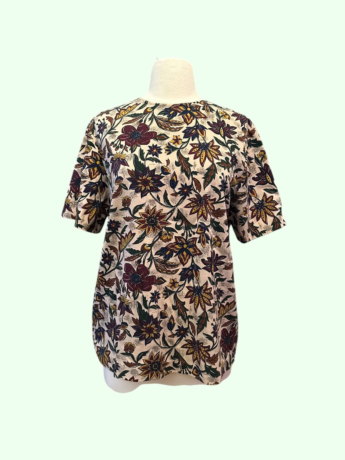 Vintage floral crewneck casual blouse size made in USA size large