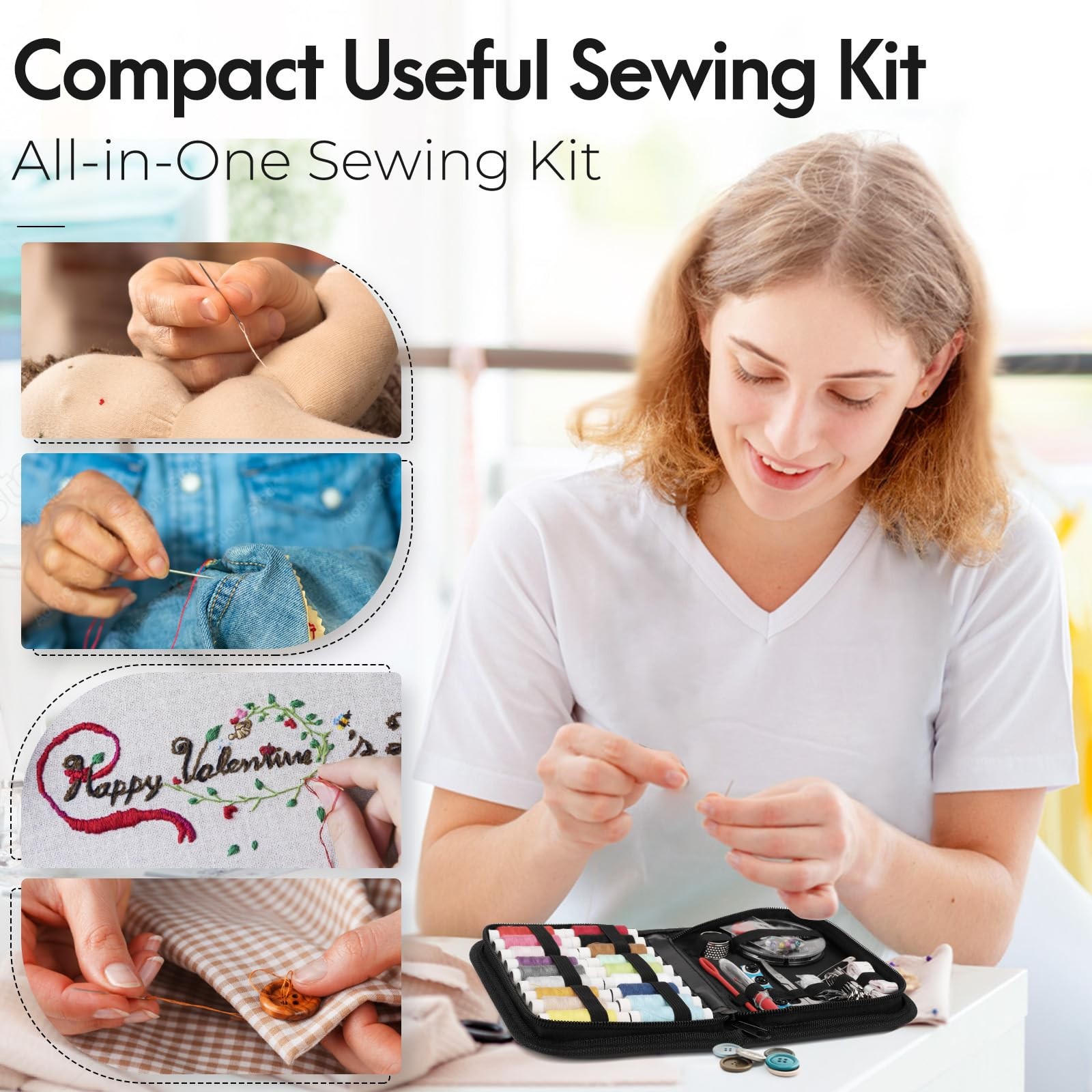 Coquimbo Sewing Kit Stocking Stuffers Christmas White Elephant Gifts for Adults