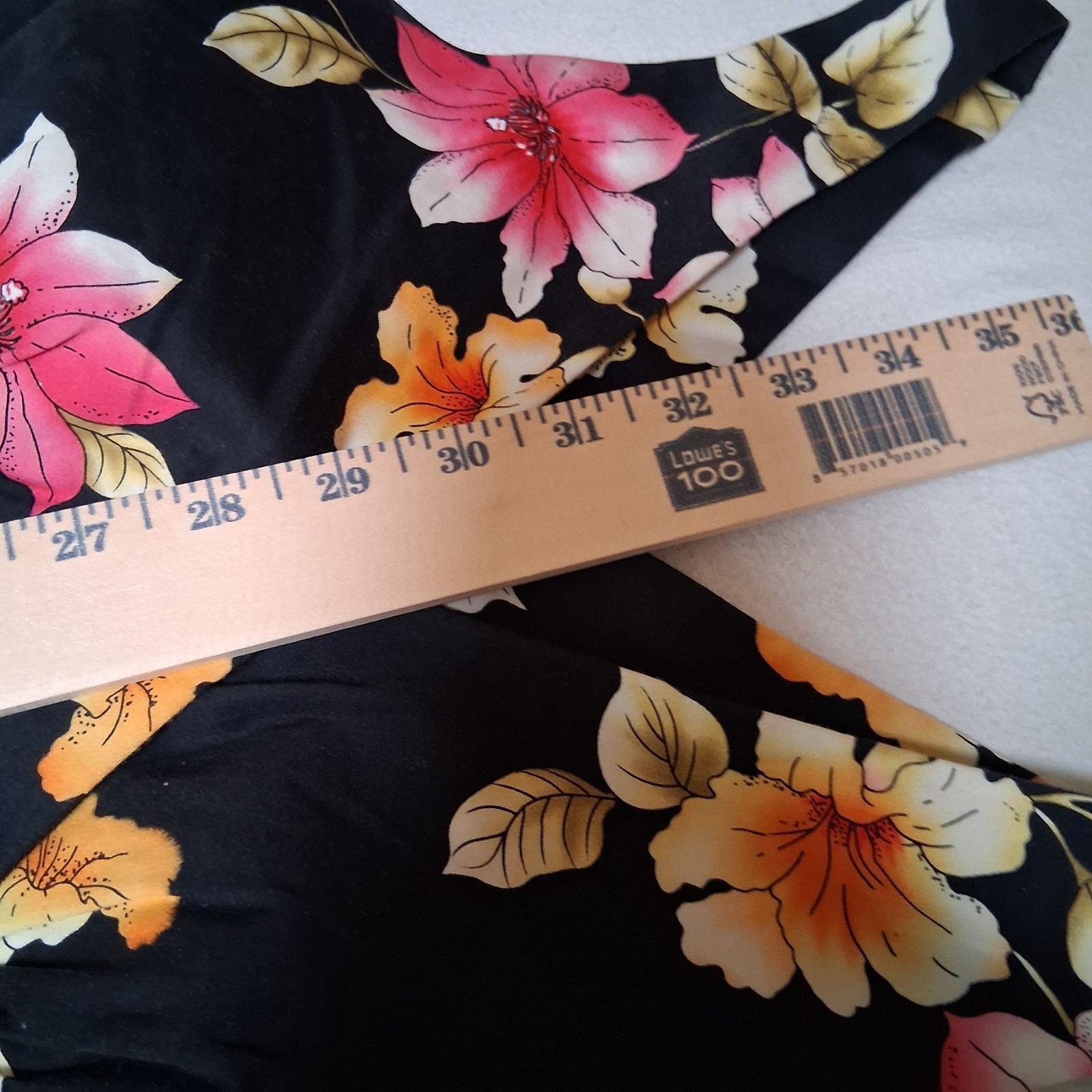 GIORGIO FIORLINI COLLECTION, Black Floral Red Yellow Flowers Zip Back 6 Bobemian