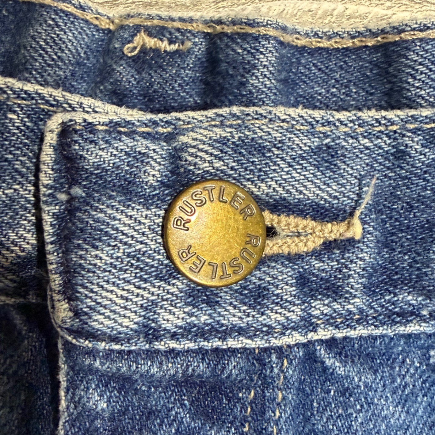 Vintage Rustler High Waisted Mom Jeans Medium Wash Tapered Leg USA 16 Petite