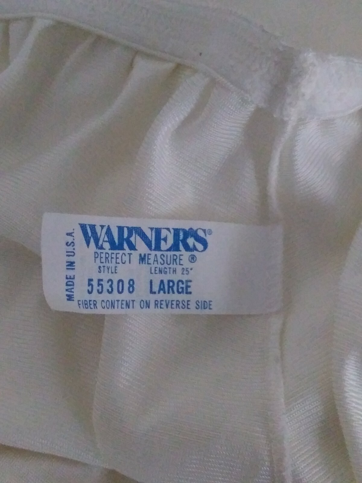 WARNERS PERFECT MEASURE 55308 HALF SLIP SATIN PEARL LARGE