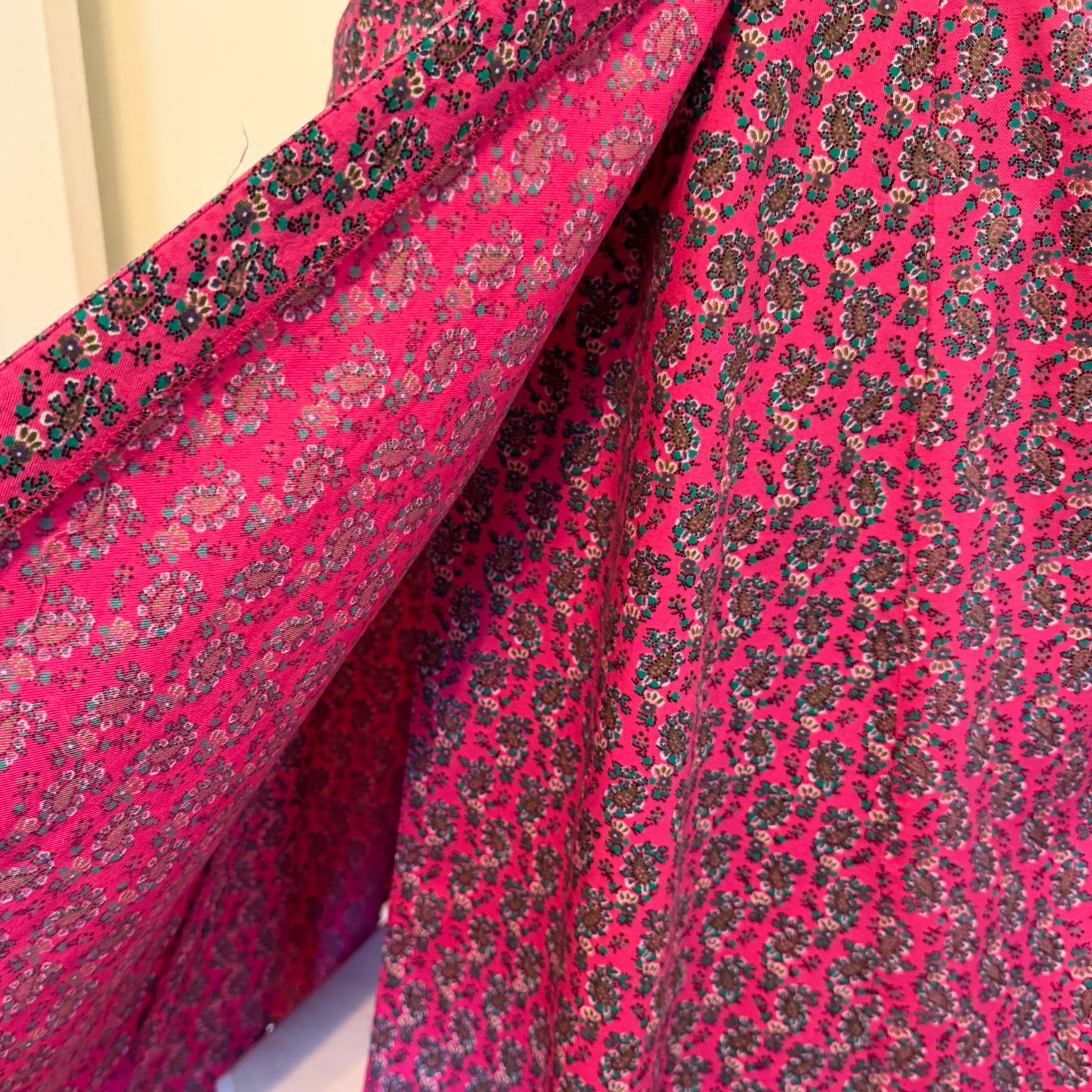 VTG Cambridge Dry Goods Wrap Maxi Dress 90s Granny Core Festival Cotton SIZE 8