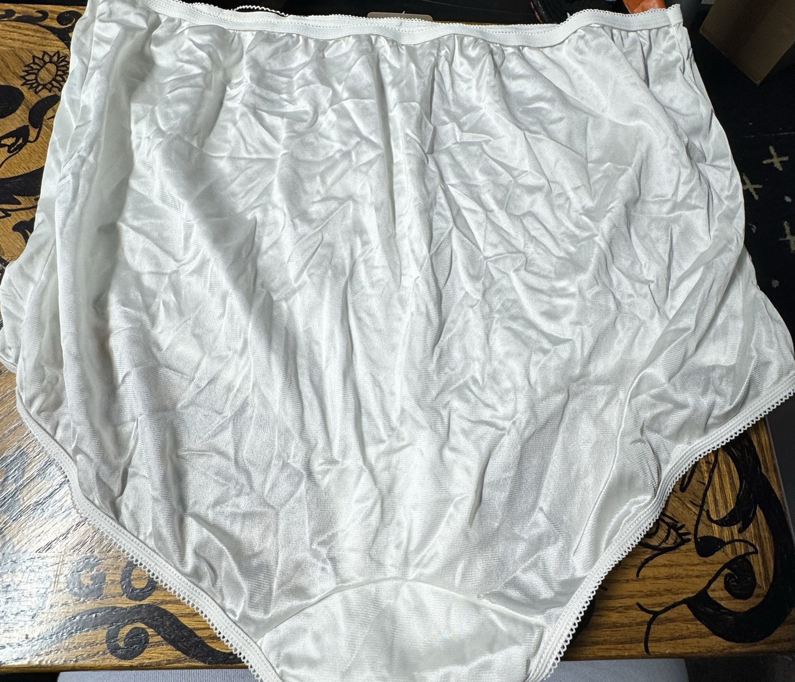 VINTAGE VELROSE DUPONT ANTRON lll GRANNY PANTY! SIZE 14 WHITE