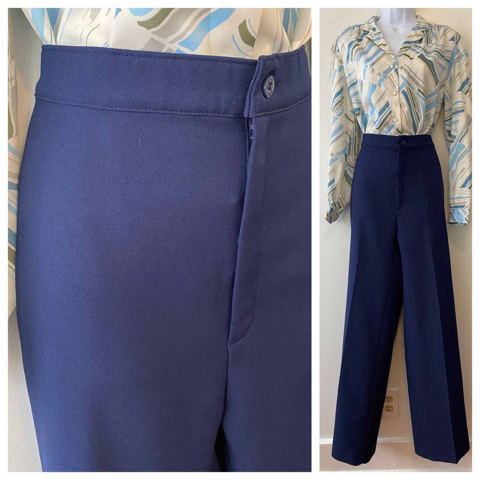 Vintage Levis Bend Over Pant Womens Straight Leg Vtg 14 Blue Trousers 28×33