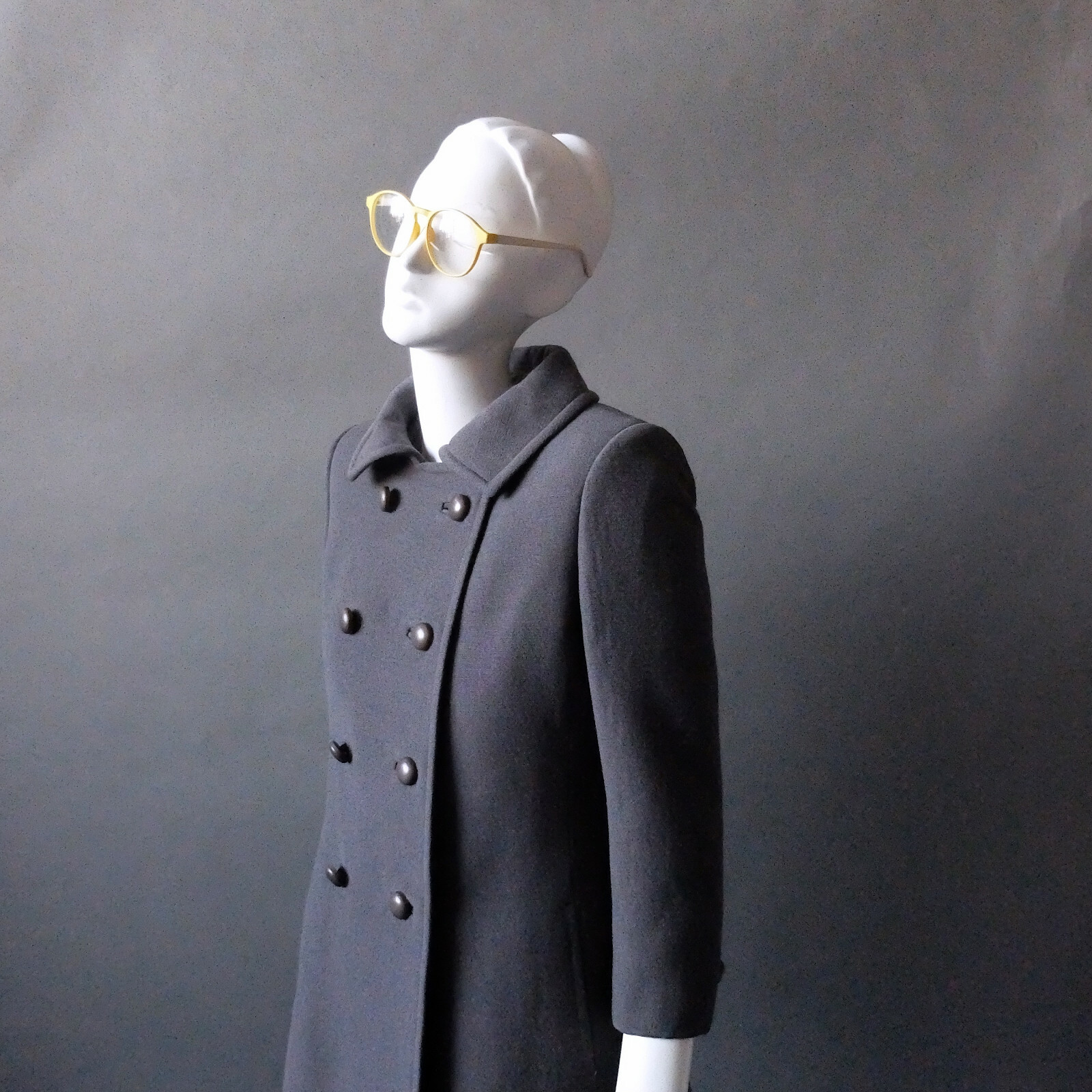 Pauline Trigere 1960s Mod Wool Mini Dress Coat Ensemble sz XS SM Megan Draper