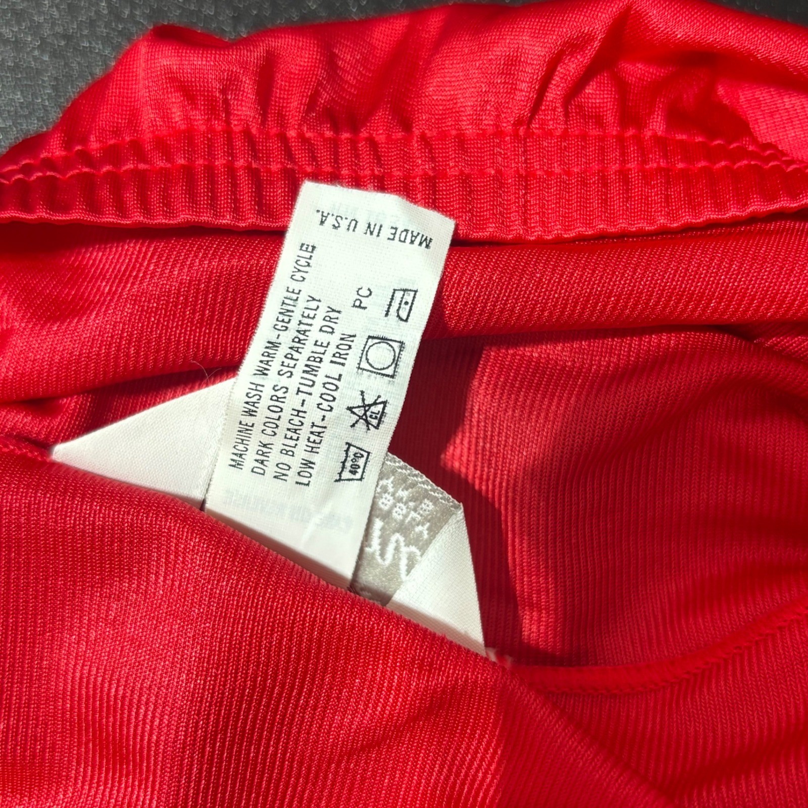VTG 60s Sabrina Red Slip Skirt Lace Side Slit Lingerie Nylon Coquette Sz L
