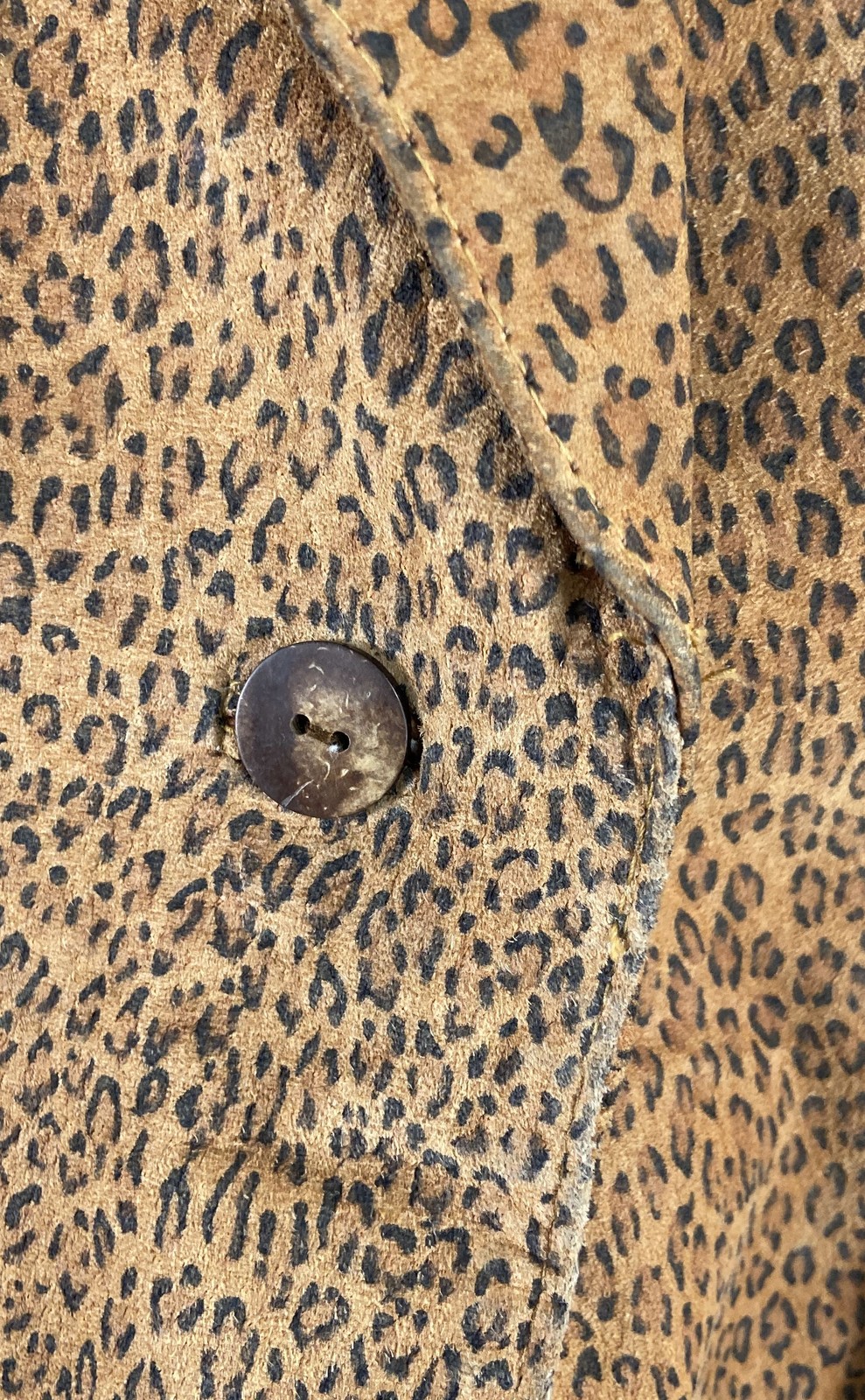 Vintage 90s The Limited Women’s Leopard Print Leather Blazer Jacket Brown Sz M
