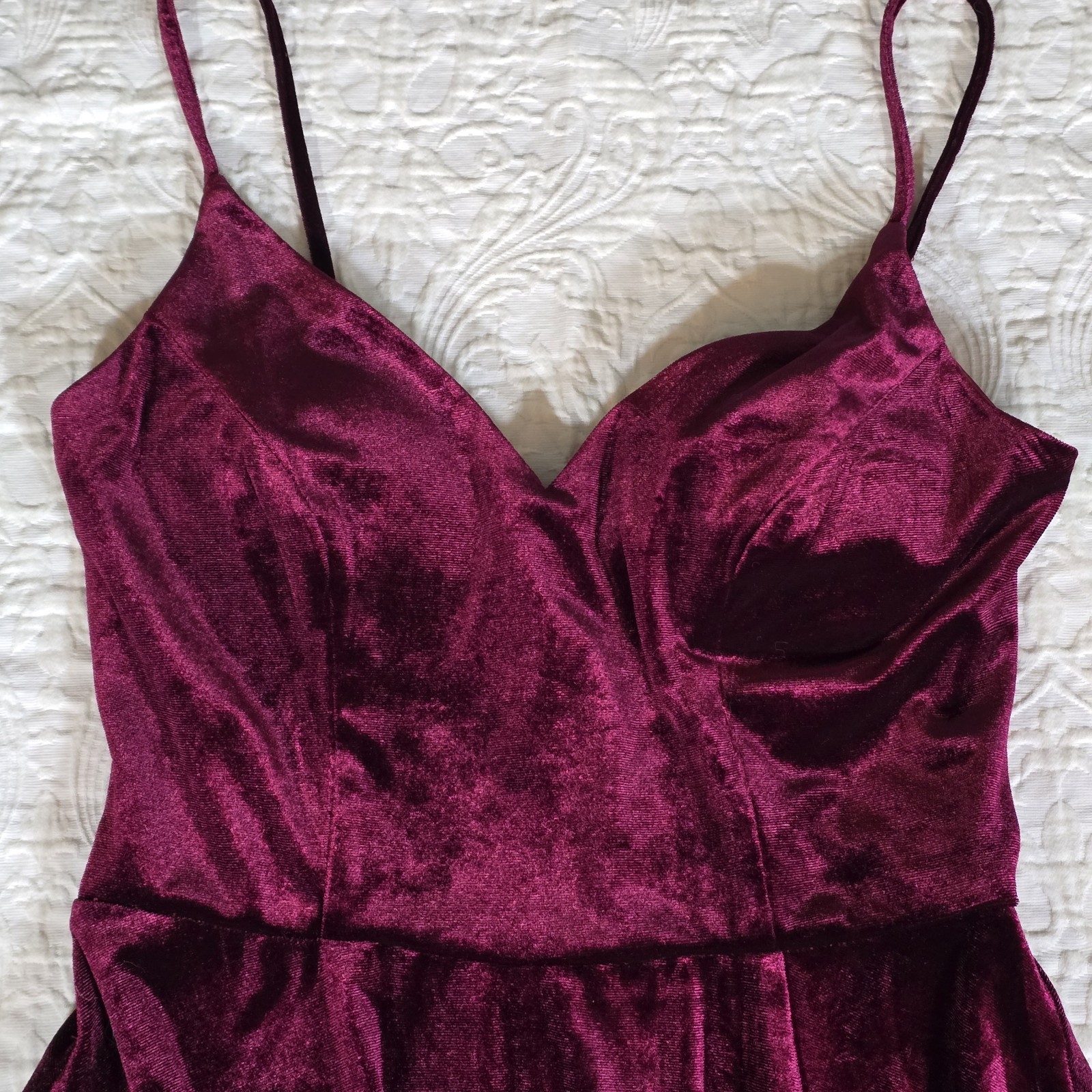 Vtg Velvet Formal Dress Empire Waist Sz Med Long Whimsigoth Vampire Romantic