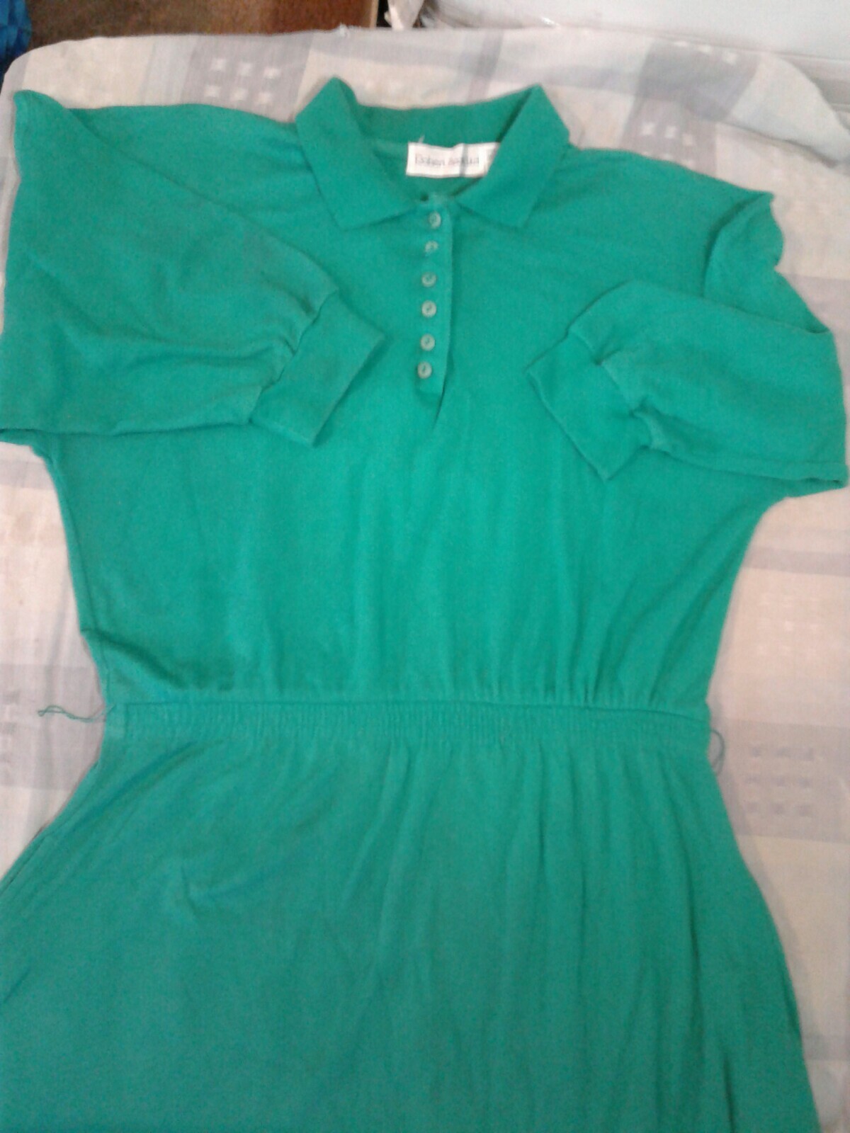 Vintage Robert Scott LTD Light Green Half Sleeve Dress (cb30)