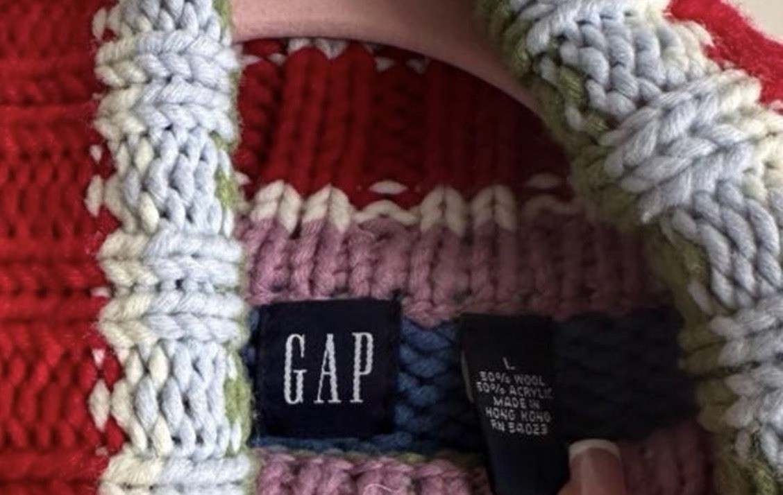 VINTAGE gap Wool Striped Colorful Sweater 90s