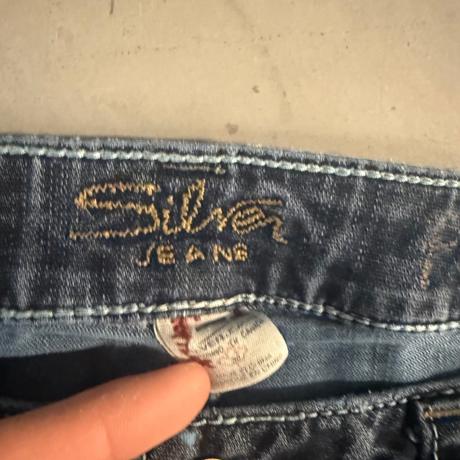Vintage y2k Womens Silver Baggy Flare Jeans