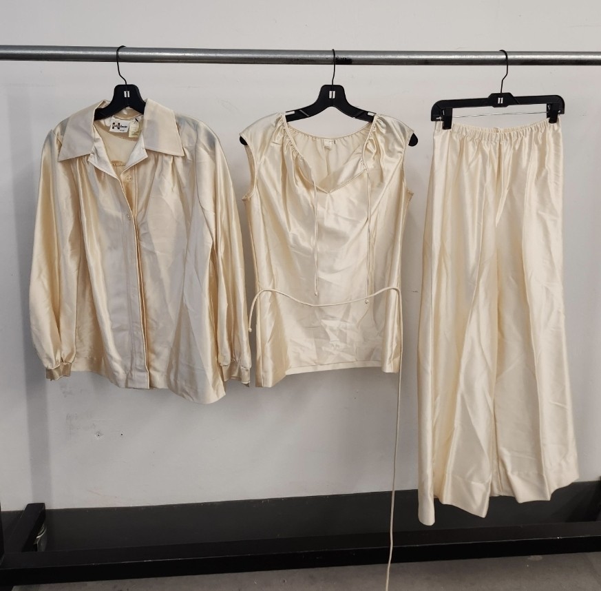 60’s~70’s Marty Gutmacher 3 Pc Set Dacron Polyester Pantsuit Sz 12 Vintage