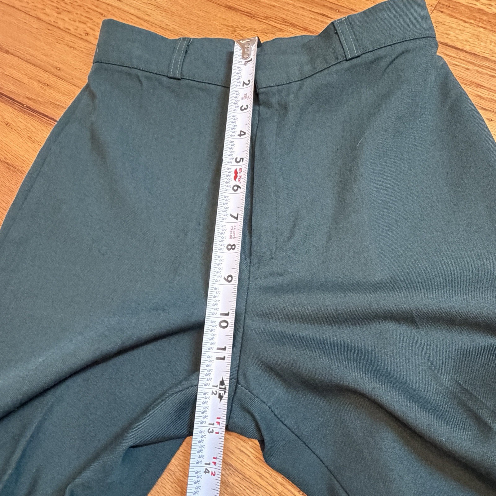 Vintage 70s Happy Legs Forest Green Wide Leg Trousers High Waist Bell Bottoms