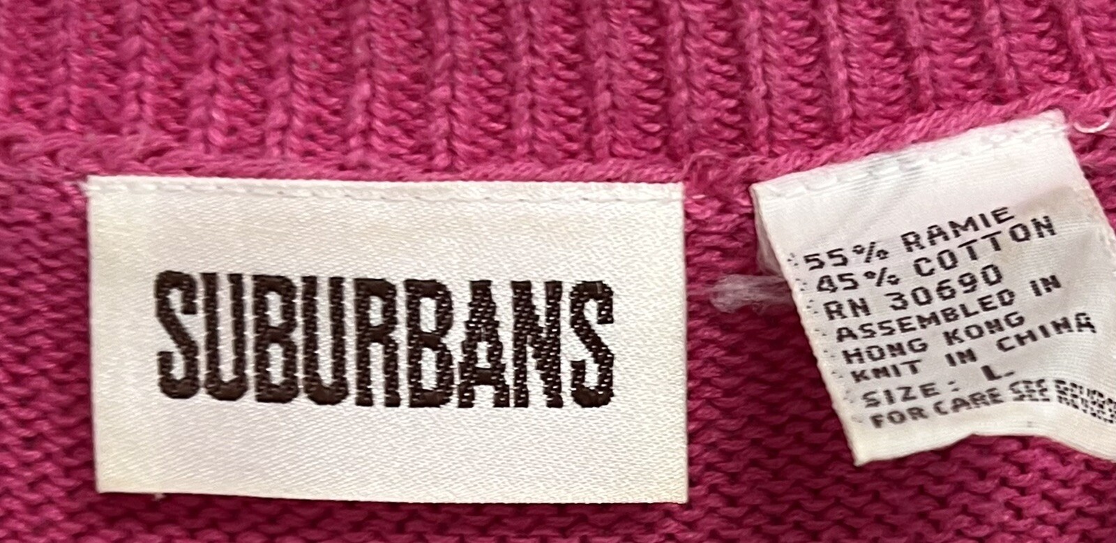 Vintage Suburbans Sweater Pink Size L Ocean Fish Sailboat Short Sleeve 1980’s