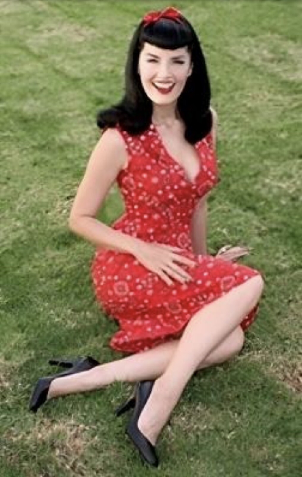 Bernie Dexter red sundress 1950s vintage style Bandana Dress Red Size M