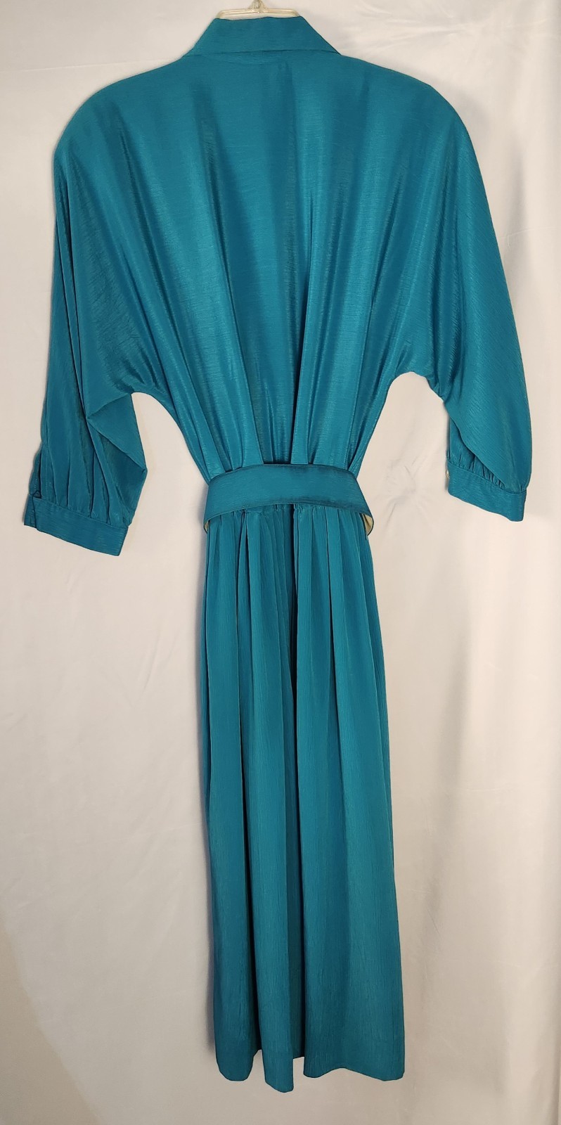 Vintage Leslie Fay Dress Teal 12 70s/80s Charlies Angels/Secretary Vibe Classic
