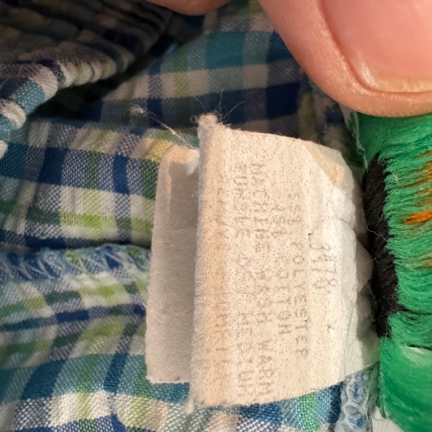 Andrew McMullan Vintage Blue Green Plaid Seersucker Elastic 8P Pants USA Made