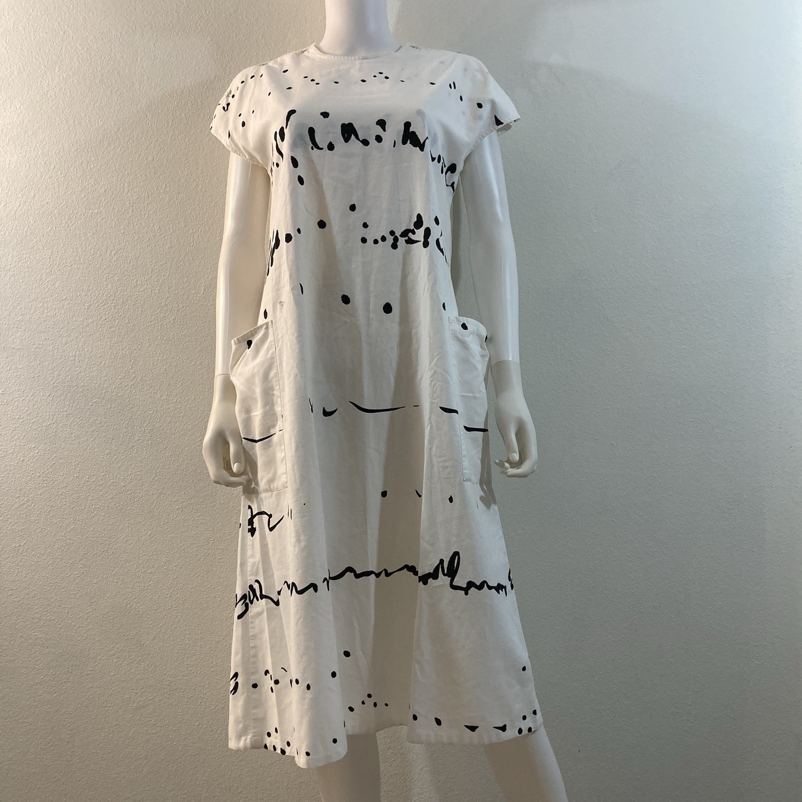Vuokko Vintage 1980’s Cotton Dress with Pockets