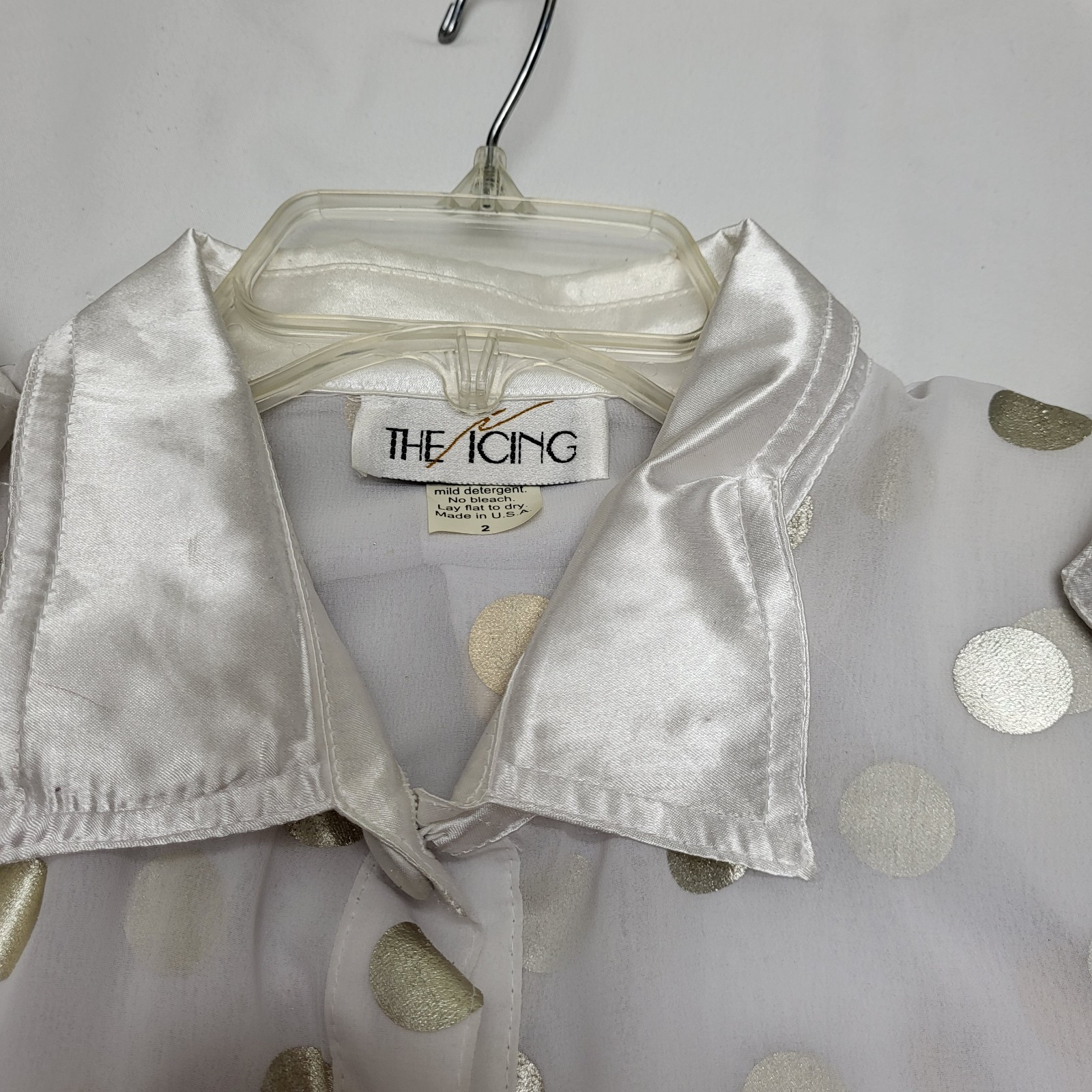 VTG The Icing Blouse 2 Pants M Set White Siver Mettalic 80’s Evening Holiday