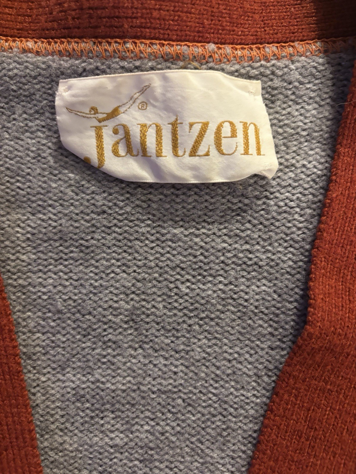 Vintage 70s Jantzen Open Front Cardigan Sweater Adult M Boho Hippie 1/2 Sleeve