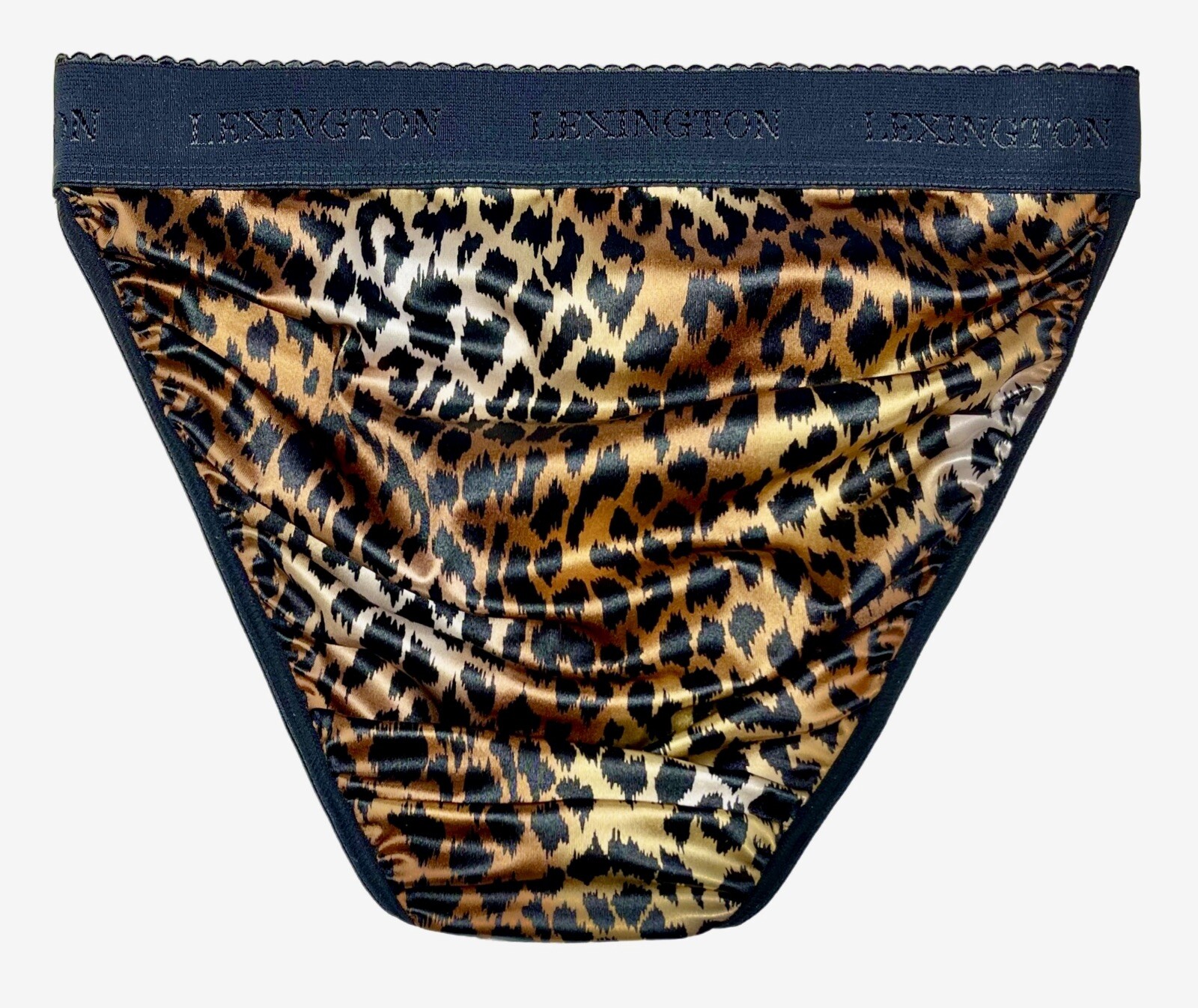 Rio Satin Panty Wide Waistband Leopard Print XL