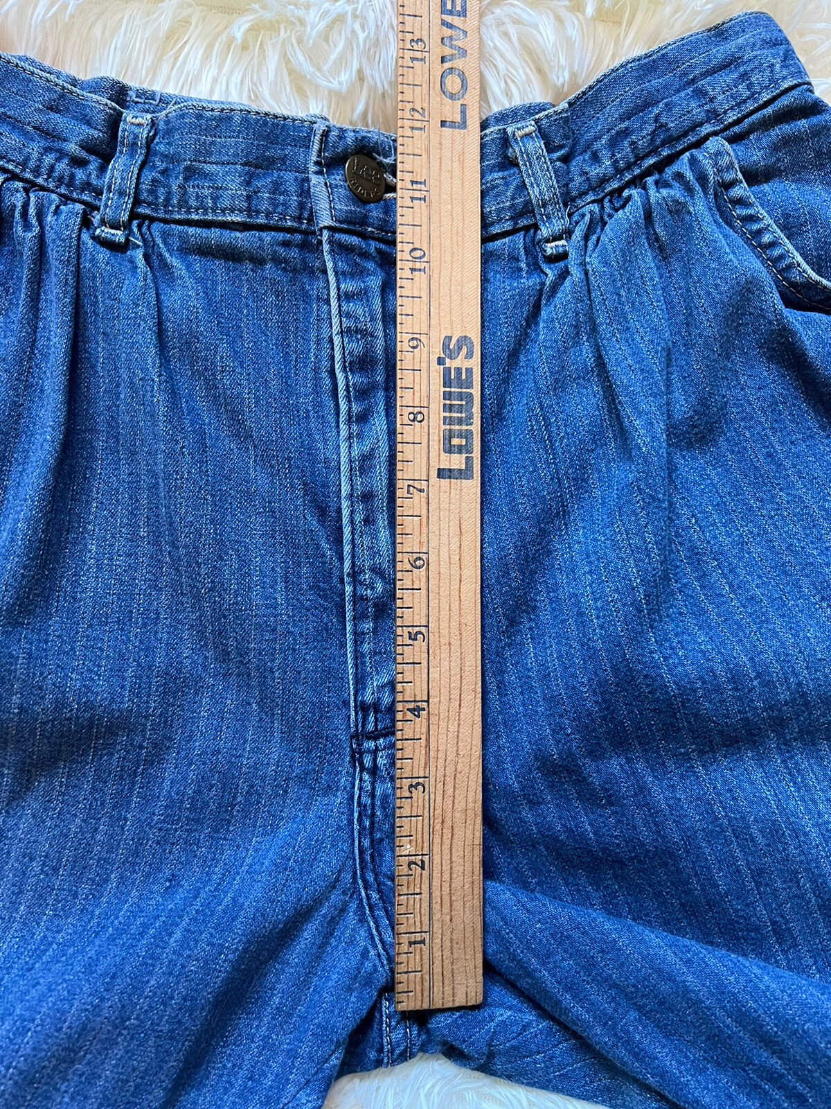 Vintage 70s Lee Jeans Tapered Pin Stripe Talon 42 Zipper