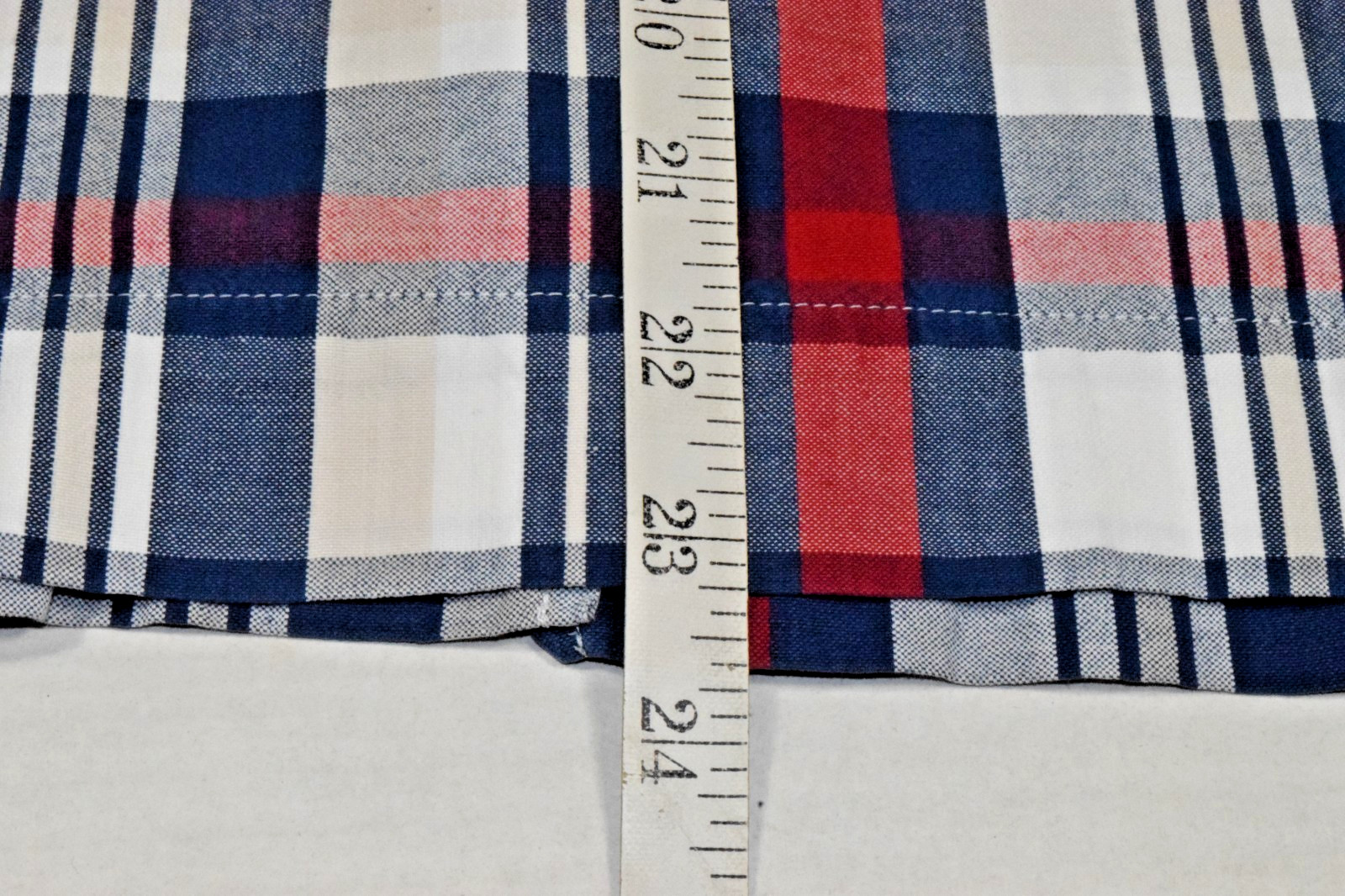Vintage Womens Top Erika Size XL 90s Red White Blue Country Plaid Cotton