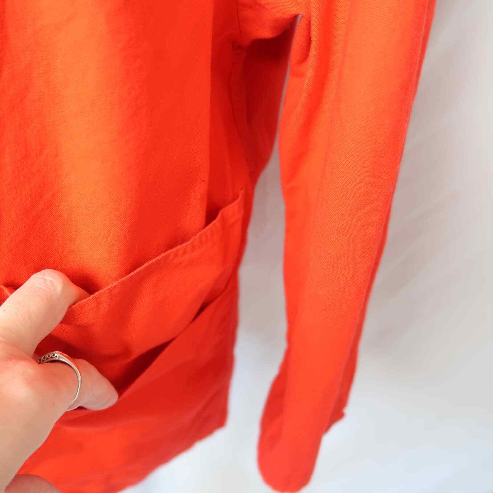 Vintage 90s Brass Plum bright red cotton blazer jacket M