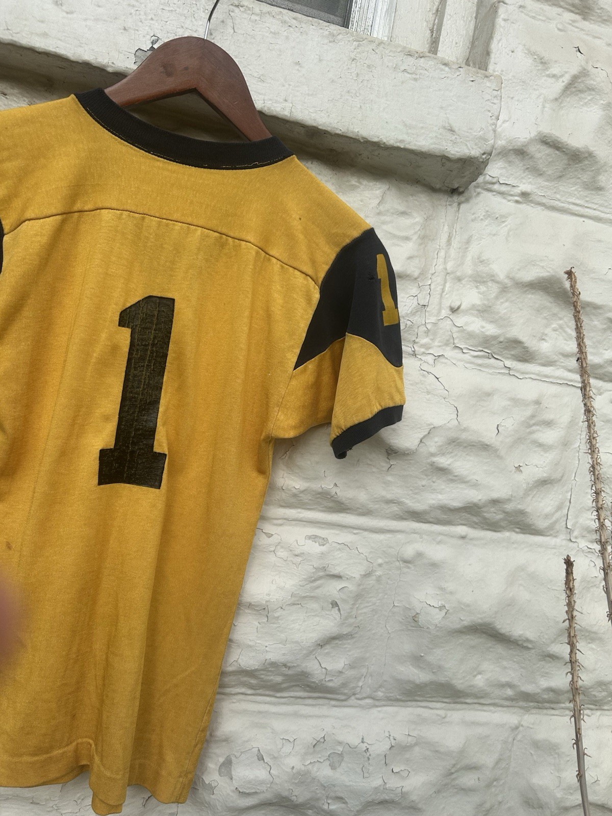 Vintage 1950’s Jersey Women’s Yellow Wringer Short Sleeve