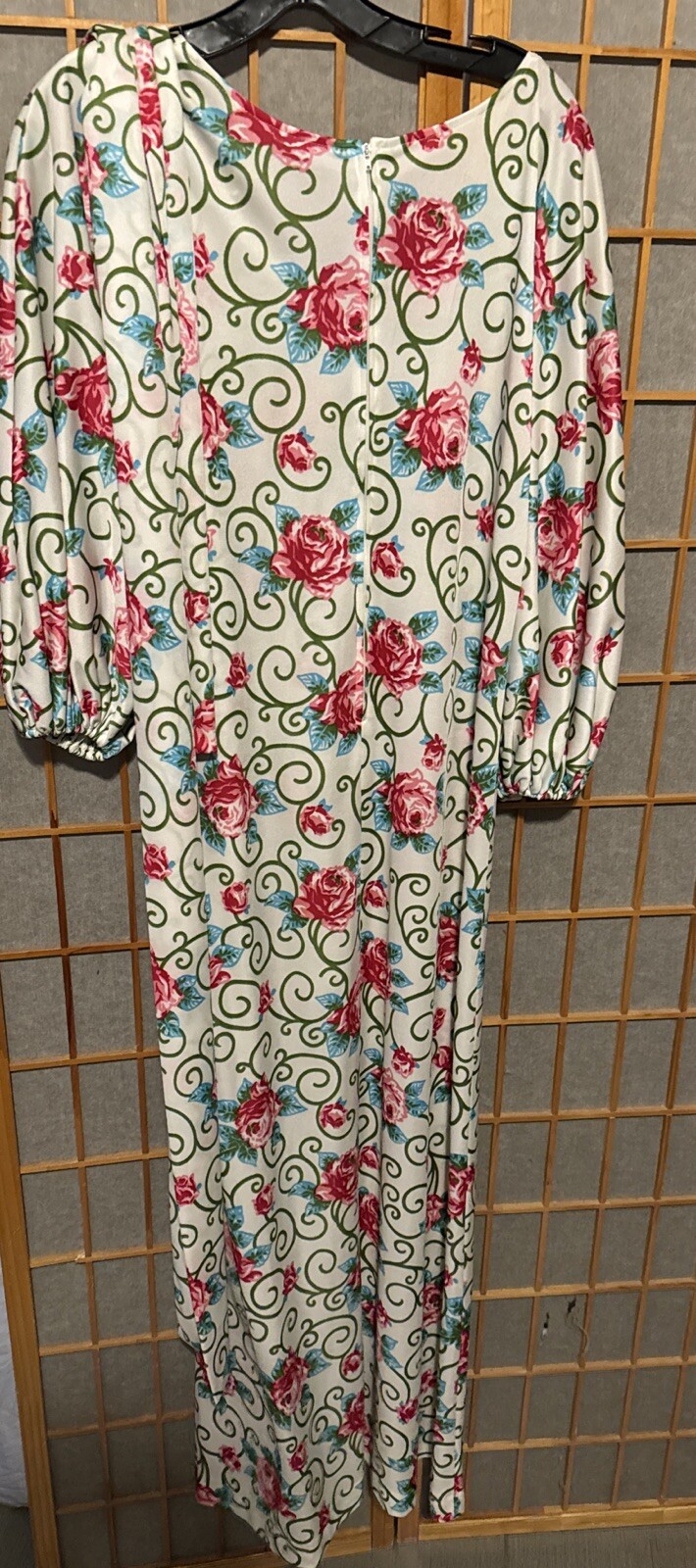 Vintage WILROY TRAVELLERS Floral Belted Maxi Dress Size 14