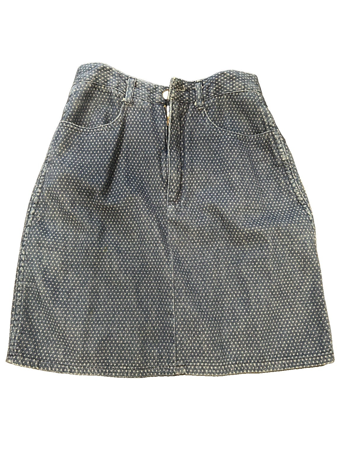 Jean St. Tropez Skirt – Vintage – Blue With White Dots – Denim