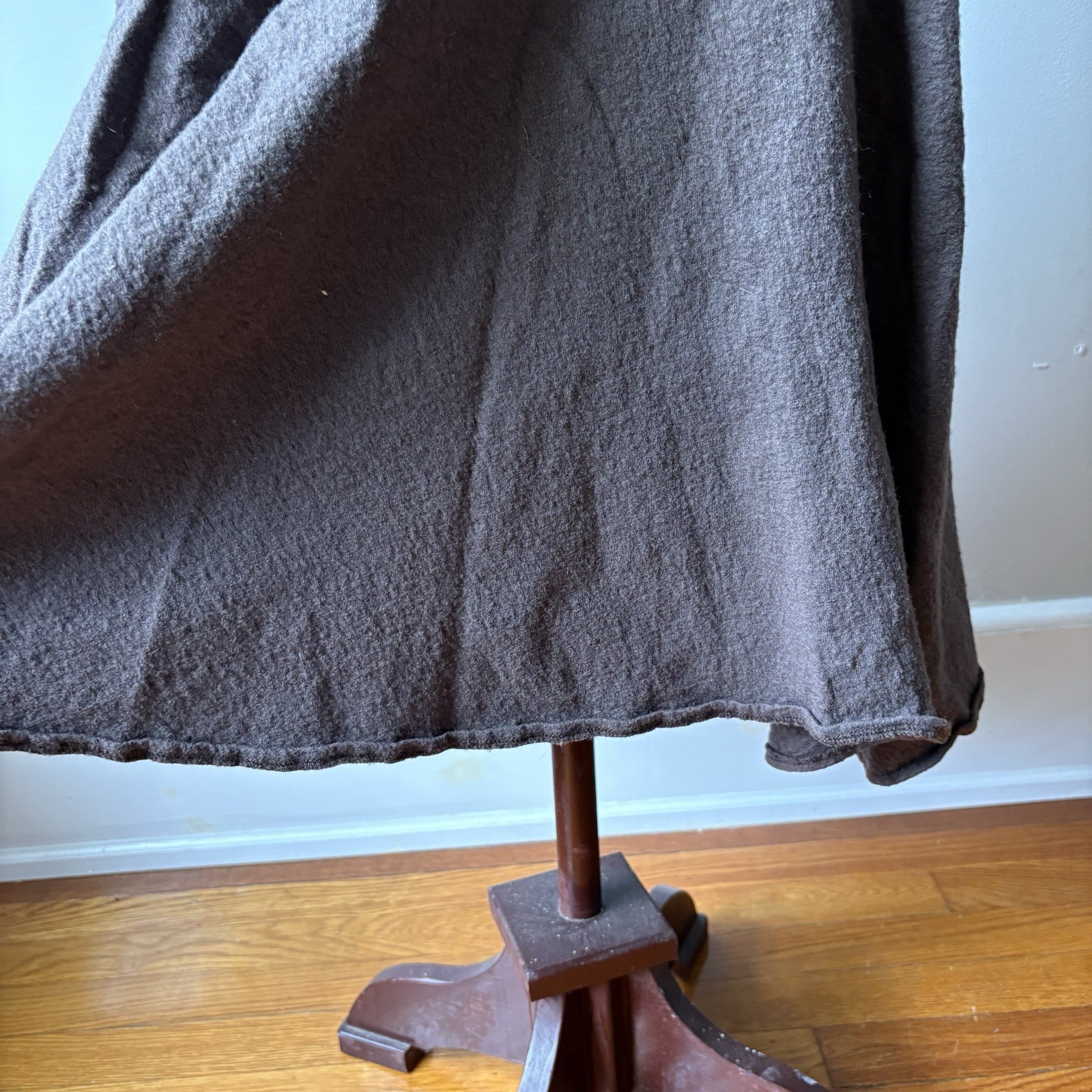 Vintage Y2K Gray Brown Woolen Skirt Women’s Cute Earth Tone As Is