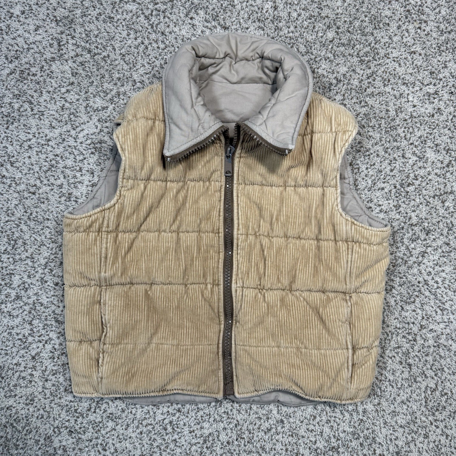 Vintage 80s The Limited Ski Wear Reversible Corduroy Puffer Vest Womens L