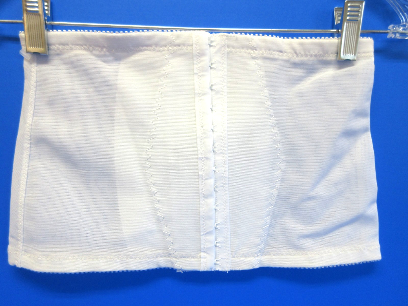 Vintage Crown-ette Style 8371 Girdle Waist Trainer Corset White Size XL (32)